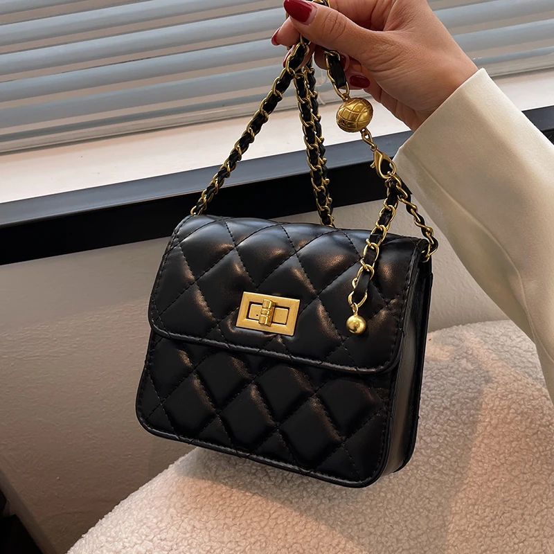 

Высококачественная текстурная милая сумка через плечо, подходящая ко всему модная Милая сумка на цепочке, маленькие мессенджеры, кошельки ...