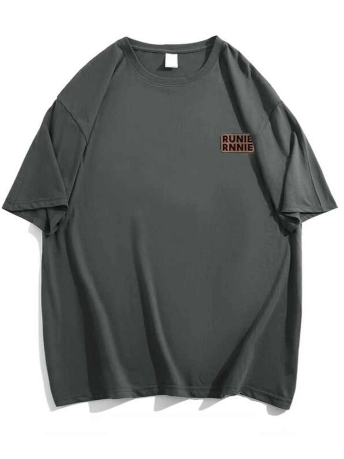 00% Cotton Heavy Letters Short sleeve T-shirt Men's 2024 New Fashion Brand Top American All-Match Half Sleeve