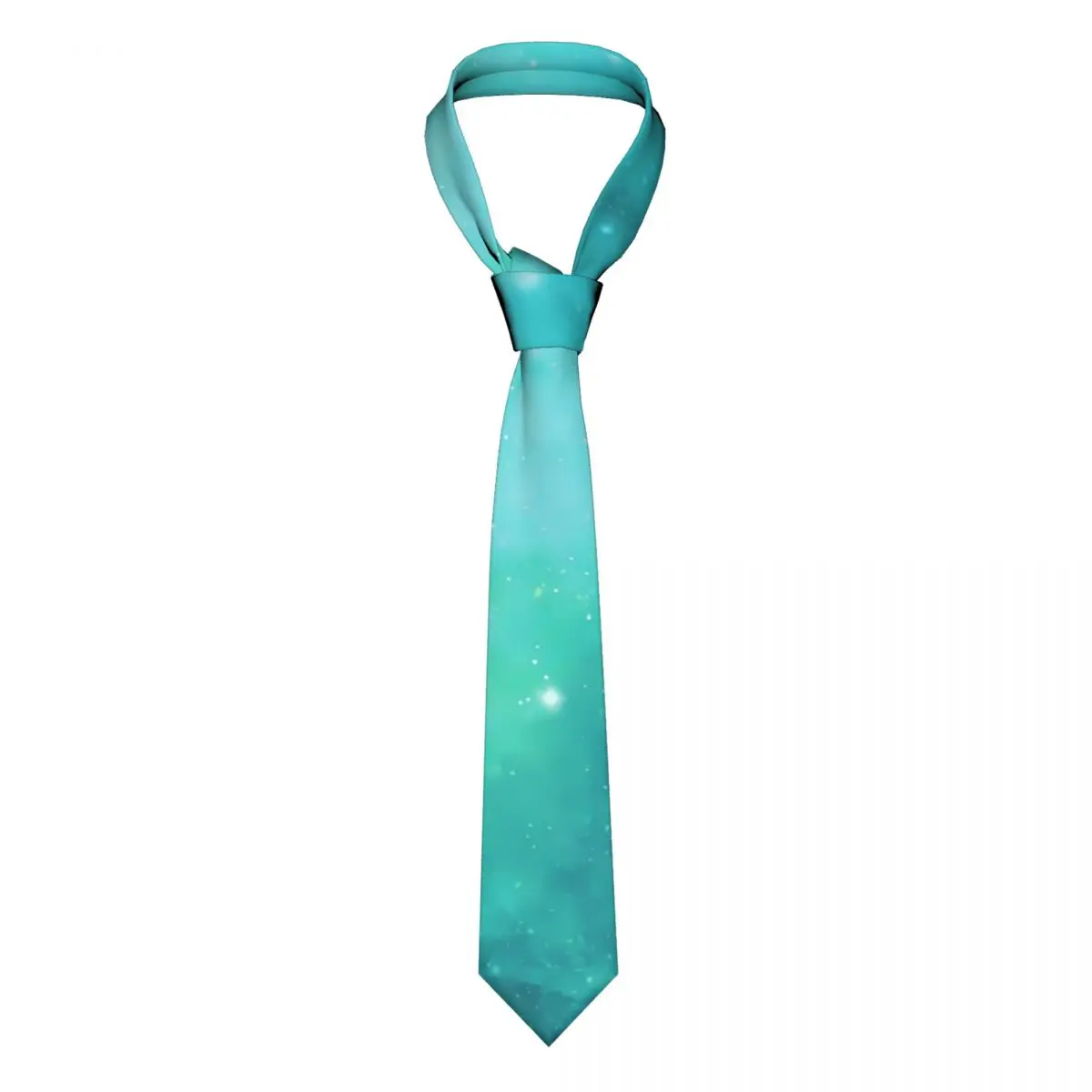 

Синий зеленый галстук Галактика Звезды Печать подарок мужской шейный галстук дизайнерская блузка полиэстер шелк офисный галстук