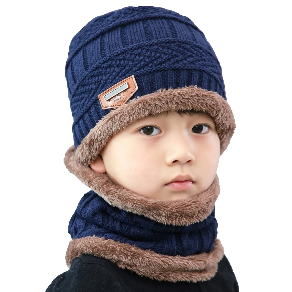 

Hat Scarf Comfortable Clothing Accessory Thermal Neck Wrap Exquisite Knitted Scarves Stylish Winter Lined Headwear for Outdoor