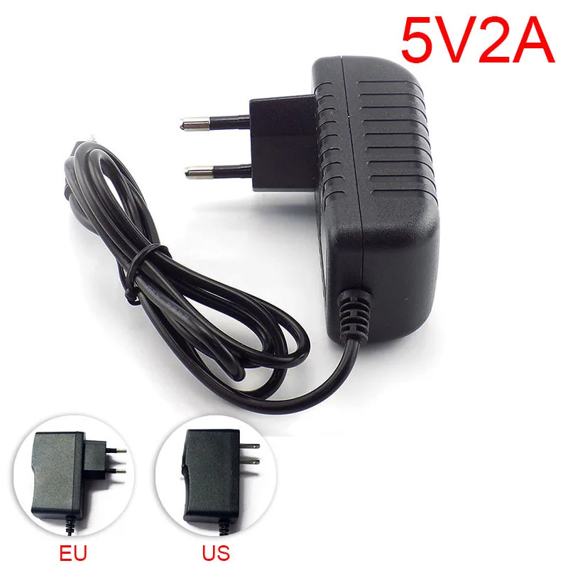 

Micro USB AC to DC Power Adapter supply US EU Plug Iuput 100V - 240V Converter charger Output DC 5V 2A 2000mA for Raspberry Pi