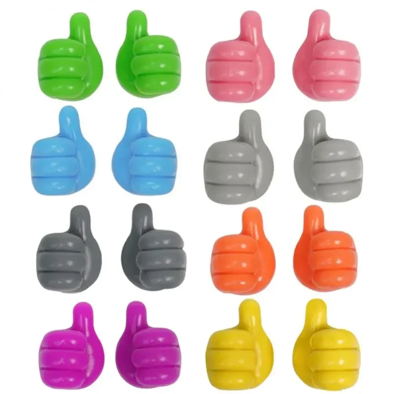 

Creative Thumbs Up Shape Wall Hook Clip Holder Kitchen Barthroom Adhesive Storage Cable Organizer Rack Small Thumb Hook