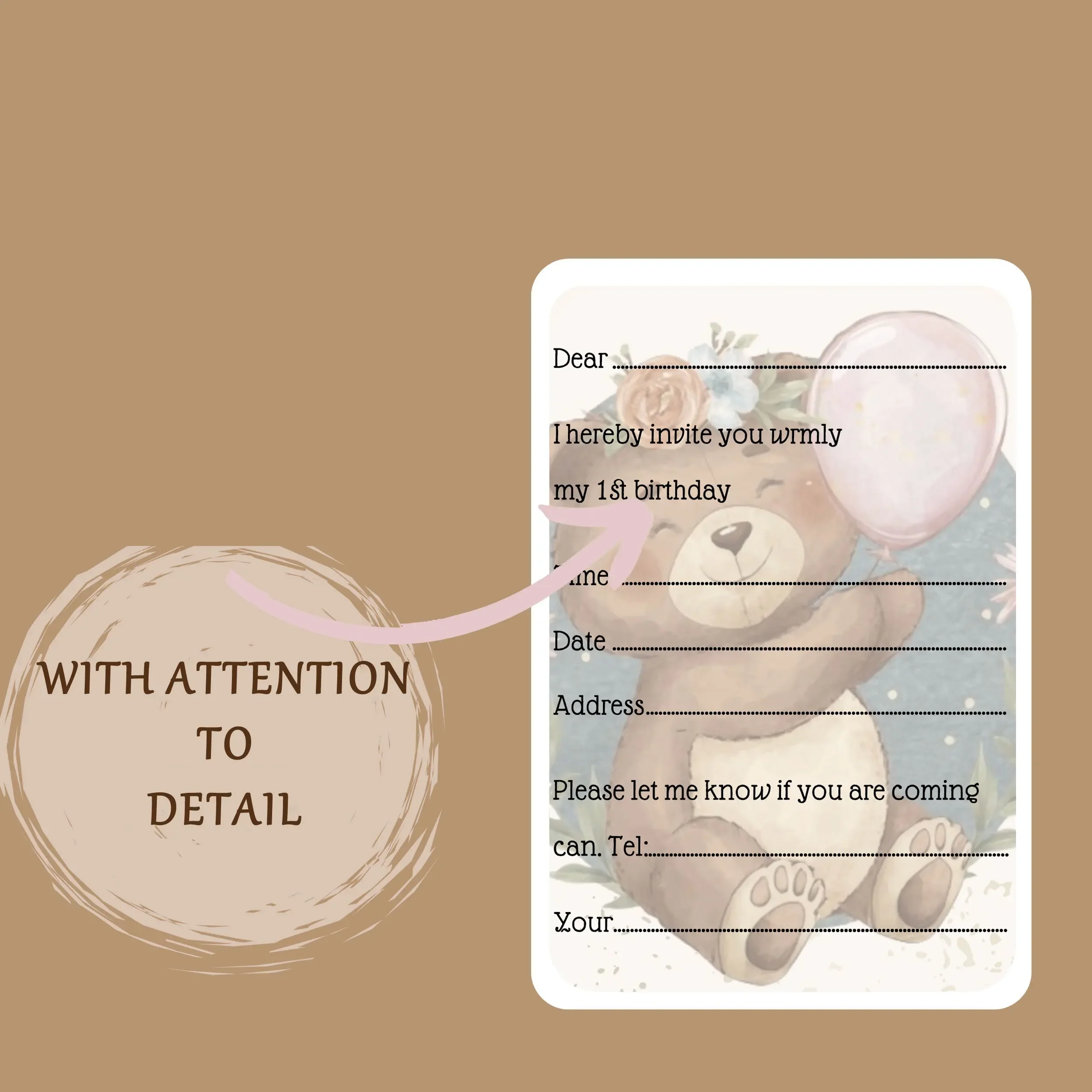 Детское приглашение на день рождения персонализированные Пригласительные