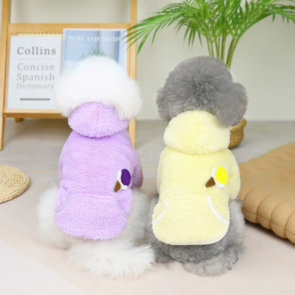 

Fleece Dog Hoodies Outfit Winter Warm Pet Dog Clothes For Small Dogs Chihuahua Pug Sweater Clothing Puppy Cat Coat Jacket