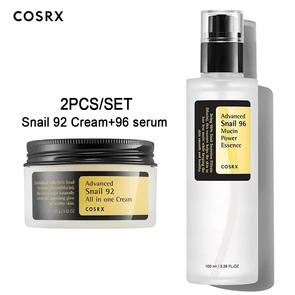 

COSRX Snail Mucin 96% Power Repairing Essence Advanced Snail 92% Anti-Aging Cream Fade Fine Lines Btightening Even Skin Tone