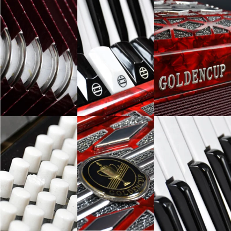 Золотая чашка JH2017 37 клавиш 96 басовых клавиатур аккордеон