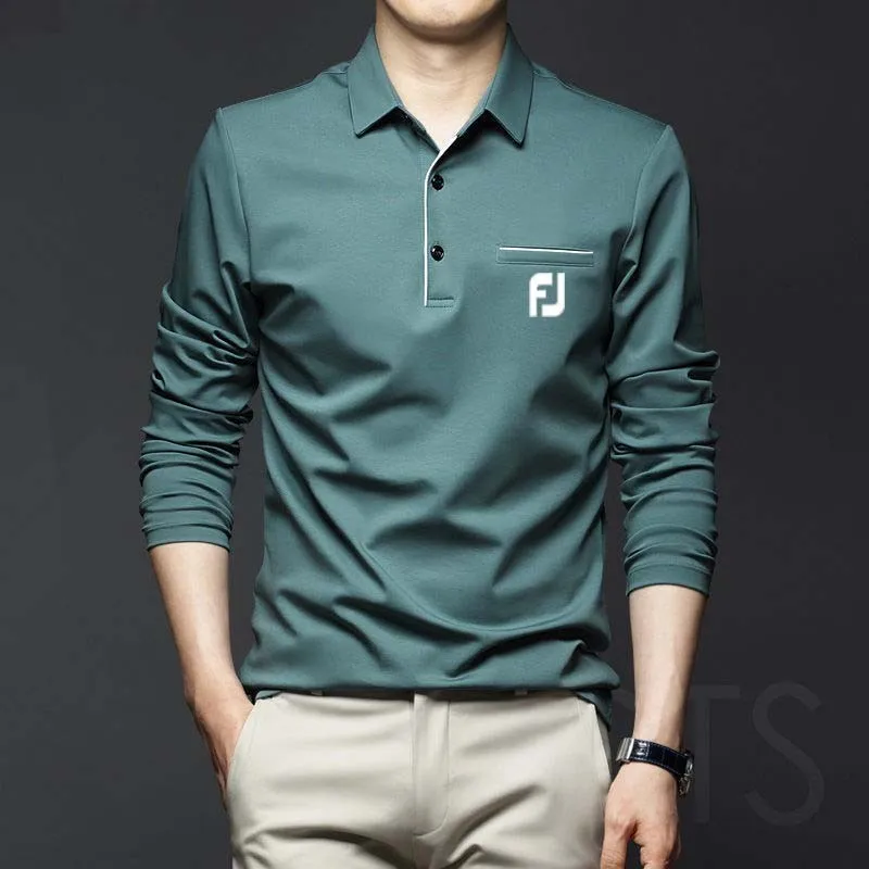 2022 New Men's High Quality Golf Shirt Men's Long Sleeve Tee Breathable Outdoor Casual Golf Shirt Sports Golf Shirt