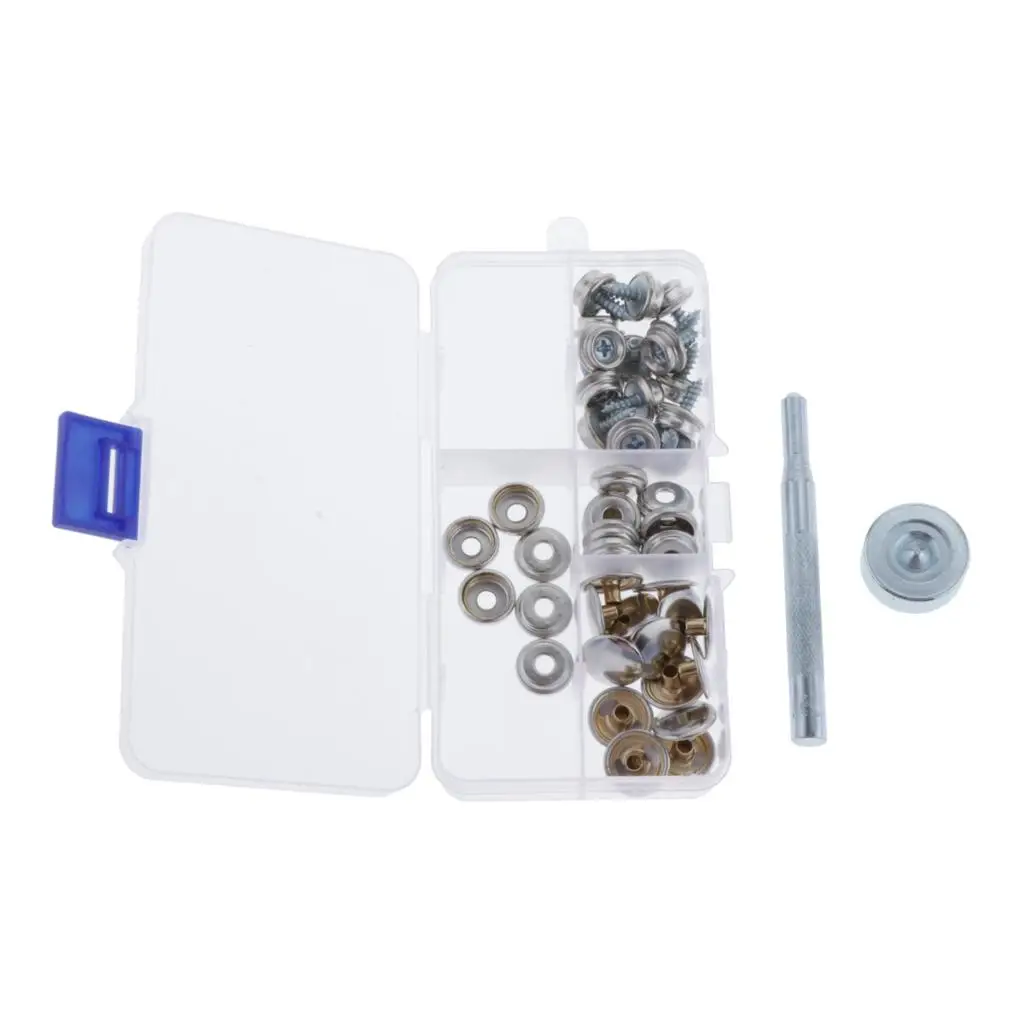 

Snap Button Boat Stud Canopy Fastener Fabric Nut Setting Kit