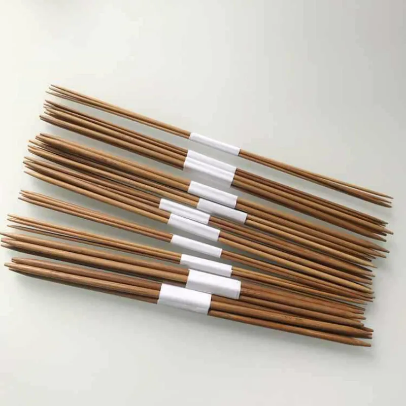 

Спицы для вязания с двойным острым носком, набор из 11 бамбуковых спиц для вязания для начинающих, ручная работа