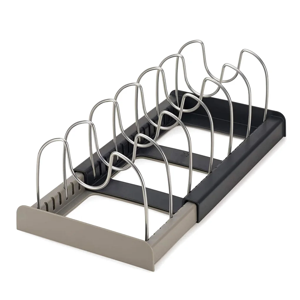

Pan Storage Rack ABS Stainless Steel Pot Cover Organizer Draining Holder Cooking Utensils Drainer for Kitchen Home Supplies