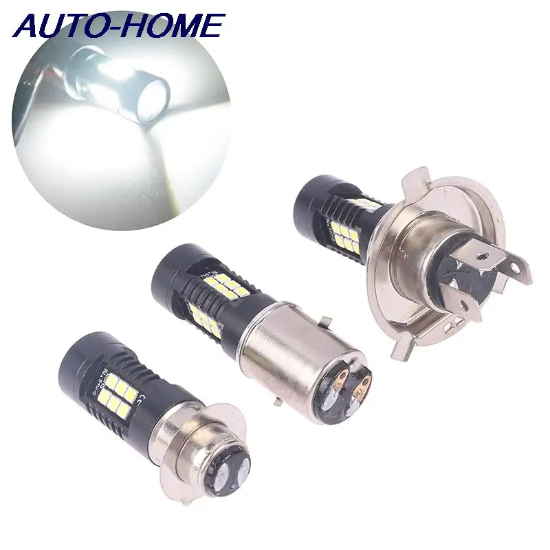 

1PC White High Low Beam Lamp Bulbs LED Motorcycle Headlight 12V Fog Light H4 BA20D PX15D For Moto Tricycle