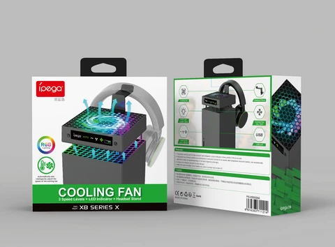 Охлаждающий вентилятор для игровой консоли Xbox серии X + подвесная система хранения для наушников и аксессуаров для Xbox серии X