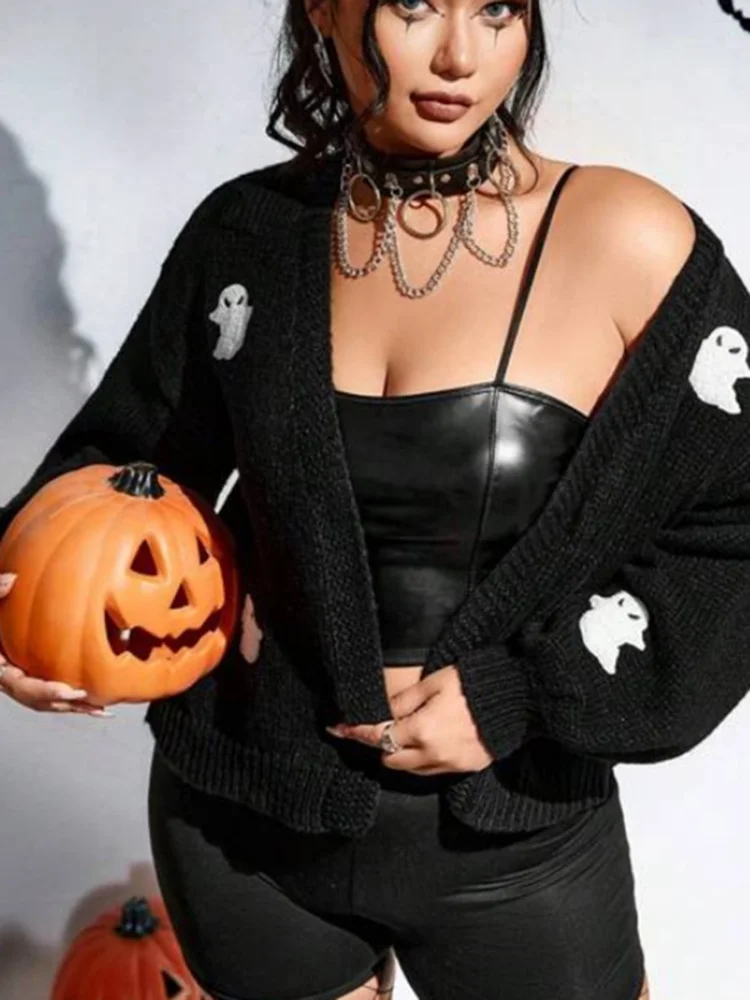 Женский свободный кардиган с вышивкой в европейском и американском стиле