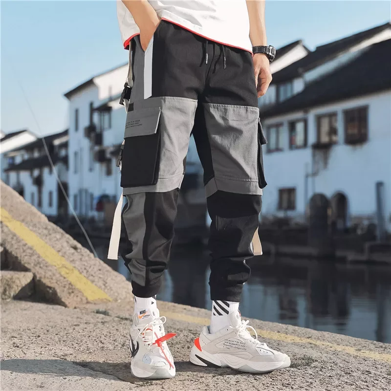 

2022NEW Harem Joggers Men Cargo Pants Streetwear 2022 Hip Hop Casual Pockets Track Pants Male Harajuku Fashion Trousers