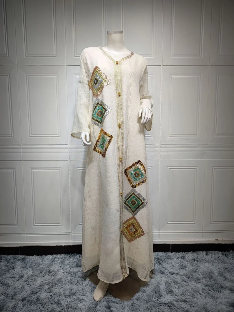 

Ramadan Eid White Kaftans African Dresses For Women Abaya Dubai Arabic Turkey Islam Pakistan Muslim Modest Dress Robe Caftan