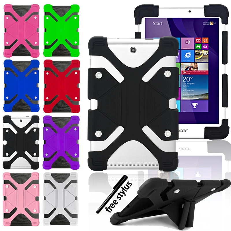 

For Acer Iconia One Tab 10.1 Inch Tablet Shockproof Silicone Stand Cover Case