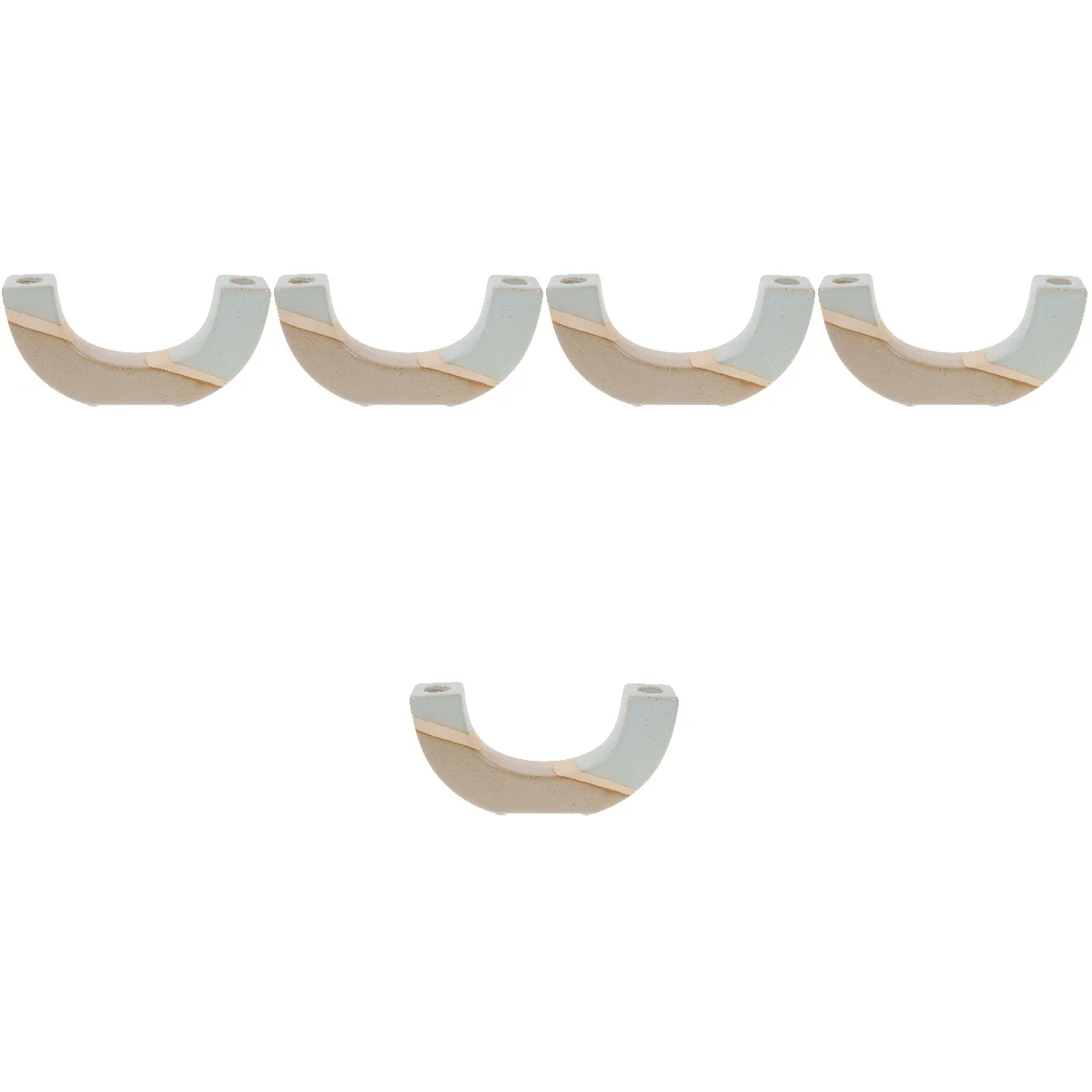 

5pcs Ceramic Candlestick Holder Retro Style Stand Burning Display Holder