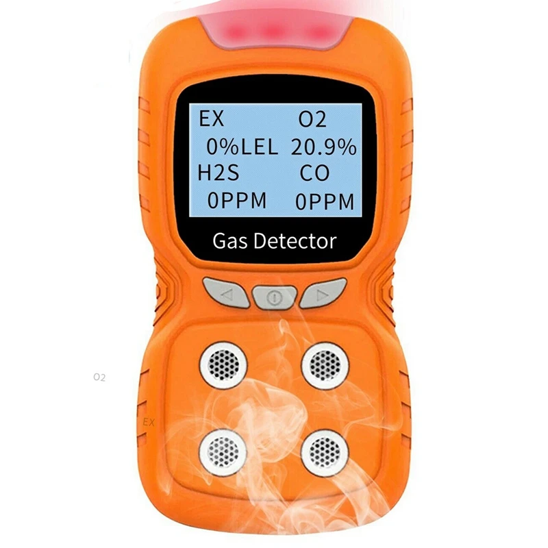 

PLT840 4 In 1 Gas Detector CO H2S O2 Monitor Analyzer Leak Portable Gas Leak Detector