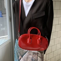simple women solid color shoulder bags high quality pu leather ladies red messenger bag casual female rectangle purse handbags