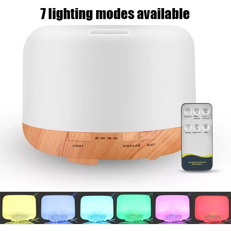 

300/500ml Portable Humidifier Electric Oil Aroma Diffuser Air Ultrasonic Cool Mist Maker Fogger LED Mini Diffuser for Home Car