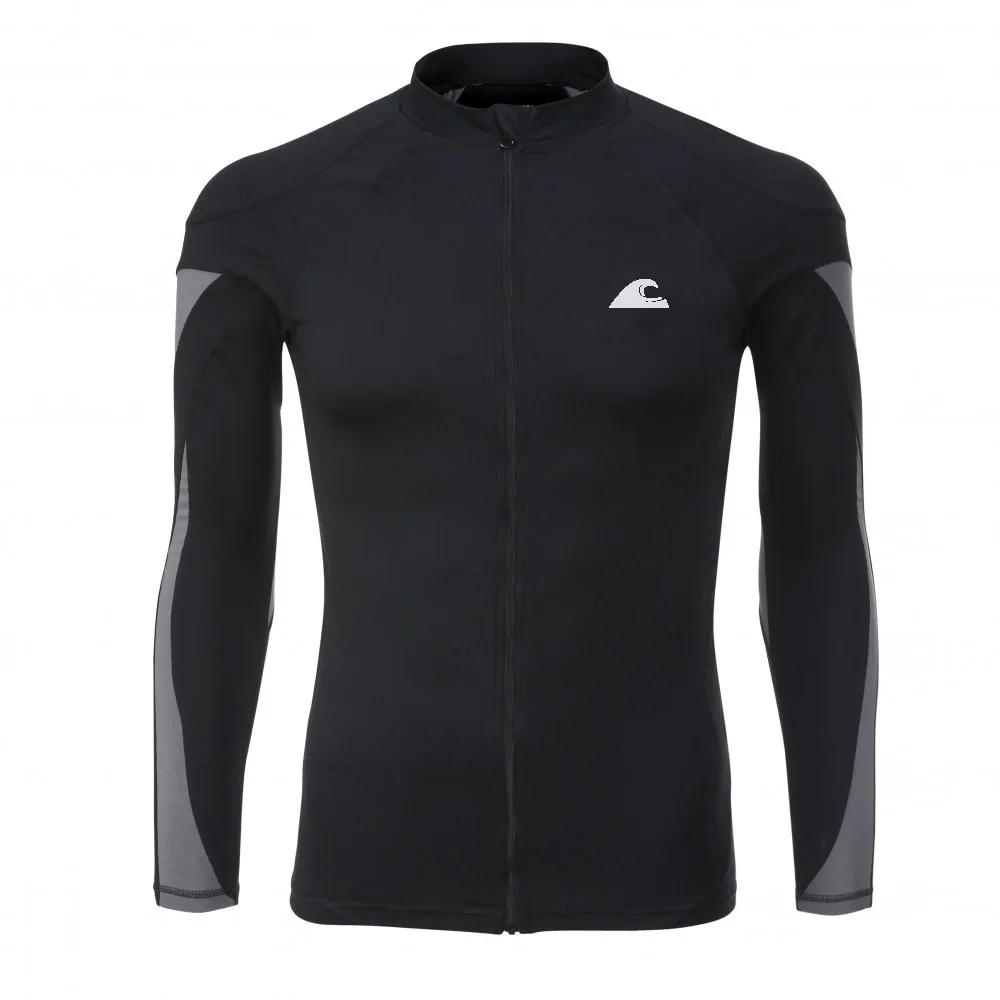 

New Men's Split Long Sleeve Quick Dry Sunscreen Surf T Shirt Shirt Anti Rash Water Sports Beach Swimming Diving Surf Top 2022