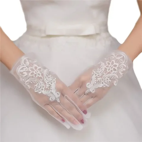Свадебные перчатки LOVEYING из полиэстера