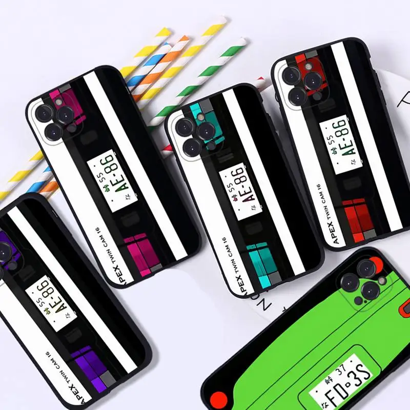 

Japan Anime Initial D AE86 Tail Light Phone Case Silicone Soft for iphone 14 13 12 11 Pro Mini XS MAX 8 7 6 Plus X XS XR Cover