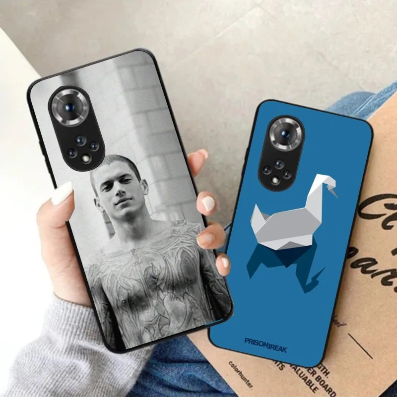 Фото Чехол для телефона с тюремным перерывом для Honor 70 50 20 7S X9 X8 X7 Magic 4 3 Pro, мягкий черный чехол для телефона №2