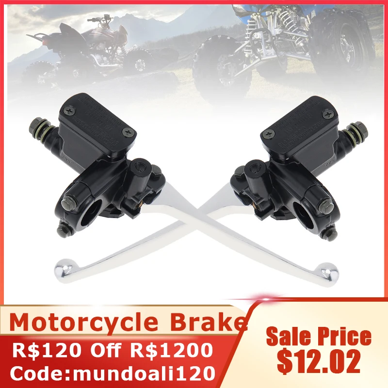 

Hydraulic Brakes Motorcycle Brake Pump 8mm Rearview Mirror Thread Cylinder Pump Handle Accessories Left Right Clutch Lever