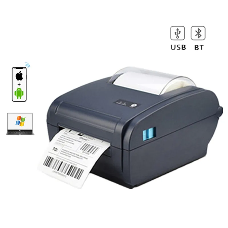 Shipping Label Maker 4 Inch Express Waybill Address Product Price Sticker 40-110mm USB Bluetooth Thermal Barcode Printer 160MM/S