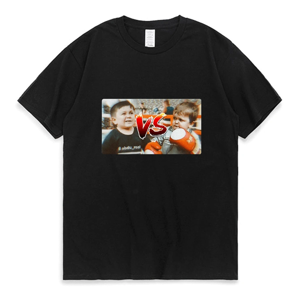 

Hasbulla Fight Meme T Shirt Mens Clothing Fan Gift Mini Khabib Blogger T Shirts Tops Summer 100% Cotton Short Sleeve Tees Shirt