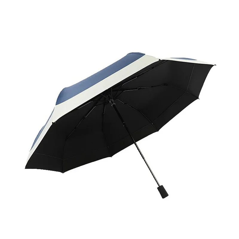 

Creative Three-fold 8K Sun And Rain Dual-use Umbrella Small Fresh Student Popular Sunscreen Hand Open Sun Umbrella