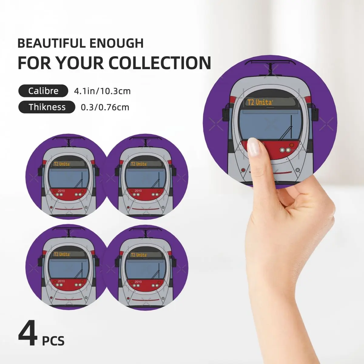 Керамические подставки Firenze Tram круглые 4 шт