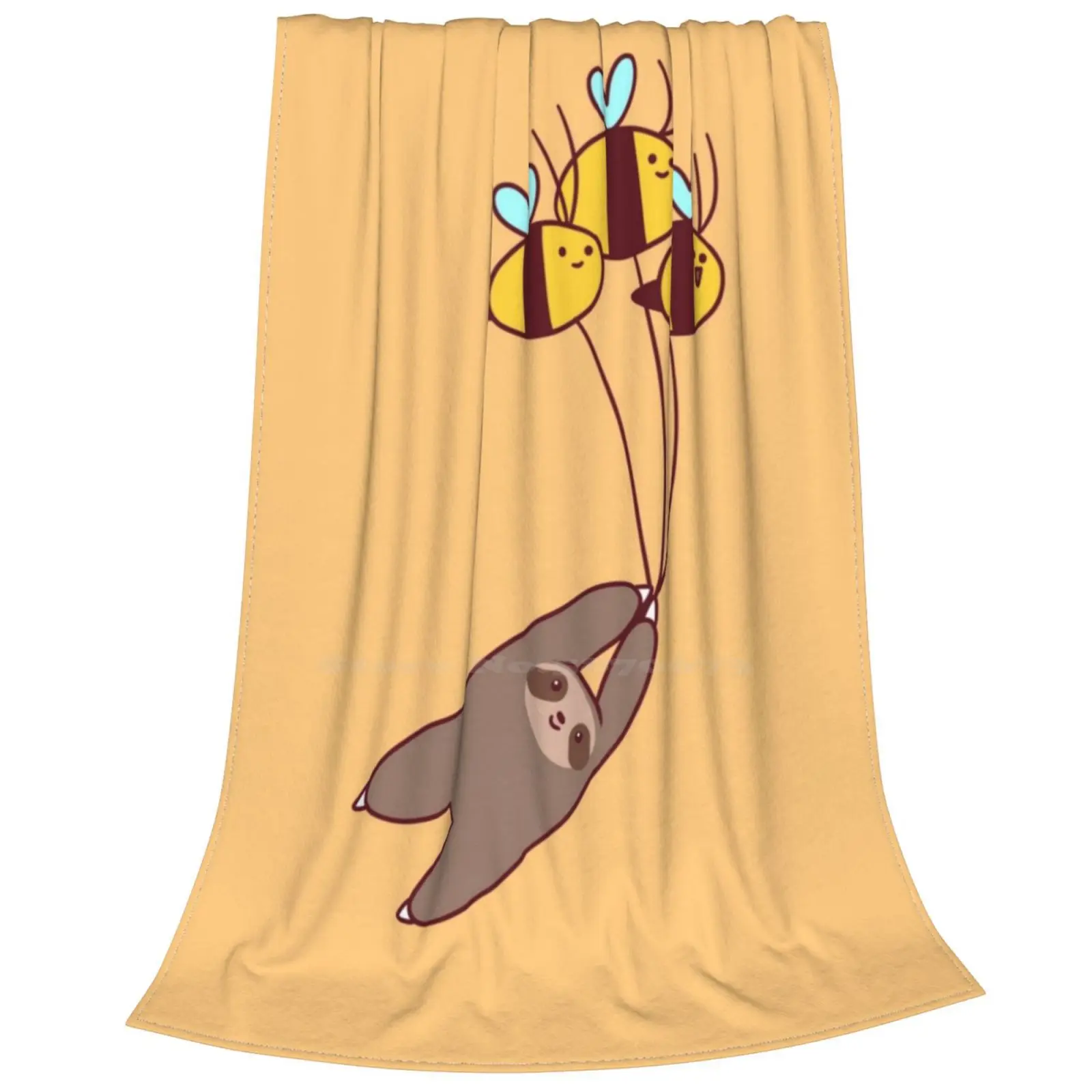 Ленивец и шмели трендовый стиль забавное модное мягкое покрывало мраморные