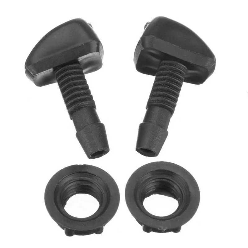 

2pcs Windscreen Washer Spray Kits Black Car Front Jet Sprayer Wiper Nozzles