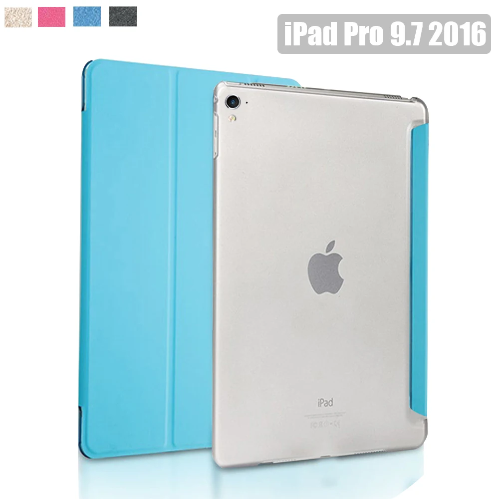 

Чехол для планшета ipad Pro 9,7 дюйма из искусственной кожи тройного сложения, умный чехол-подставка для iPad Pro 9,7, чехол 2016 A1673 A1674 A1675, чехол