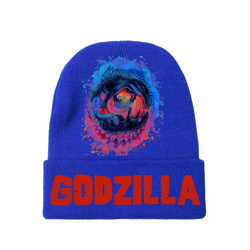 Фото Godzillas VS KingKongs Boys Knitted Hat Gloves Anime Action Figures Cap Kids Winter Beanies Mittens Children Warm Headgear Gift №5
