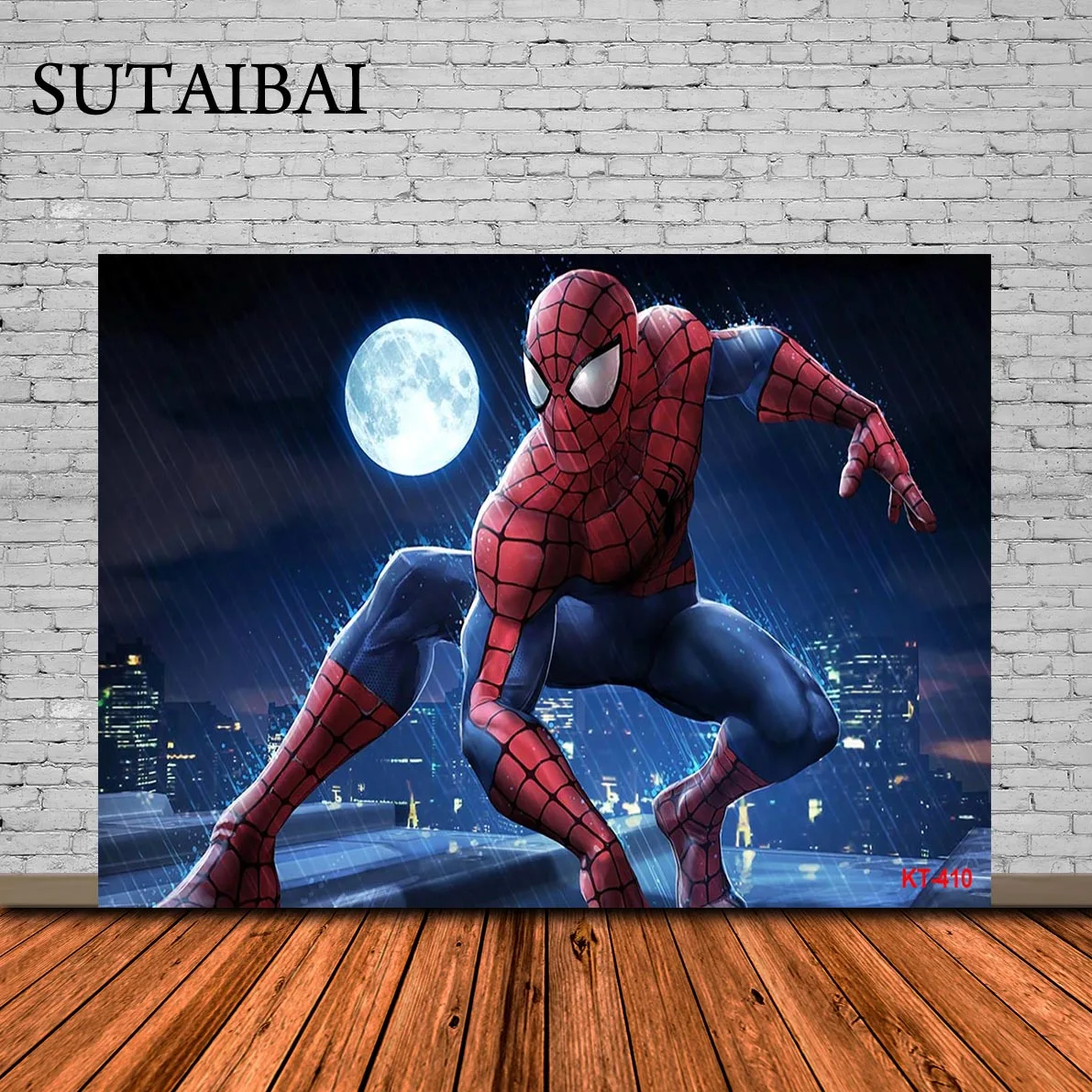 

Виниловый фон для детской фотосъемки с изображением супергероев Человека-паука