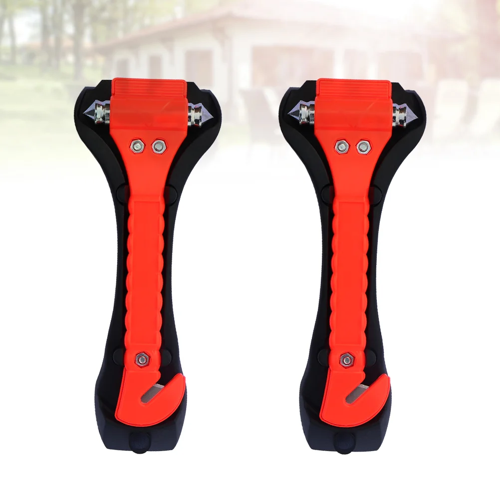 

2pcs Safety Hammer Multi Function Practical Durable Emergency Hammer Safety Hammer Life Saving Hammer