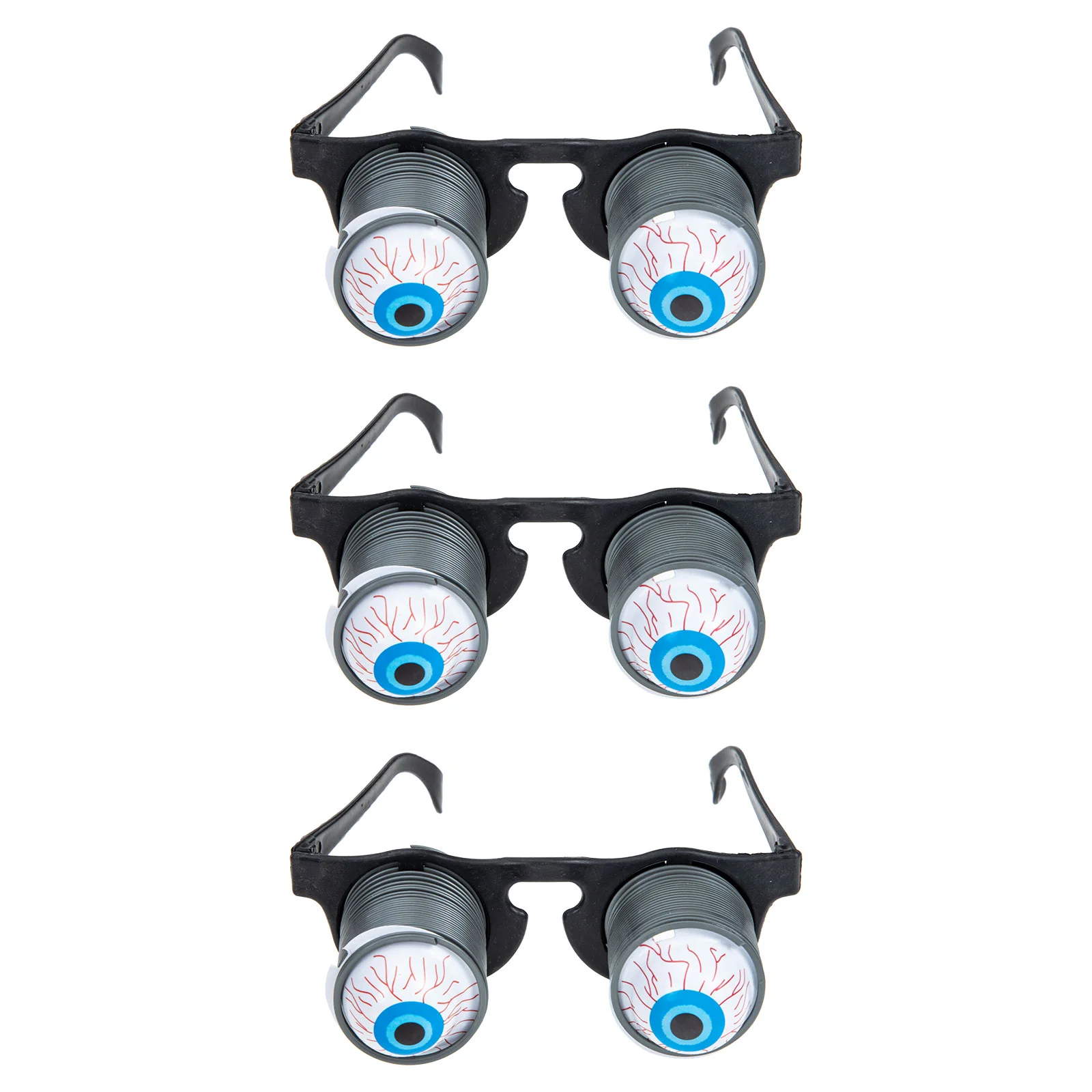 

3 Pcs Bounce Eyeball Eyewear Halloween Props Fake Eyeglasses Cosplay Prank Funny