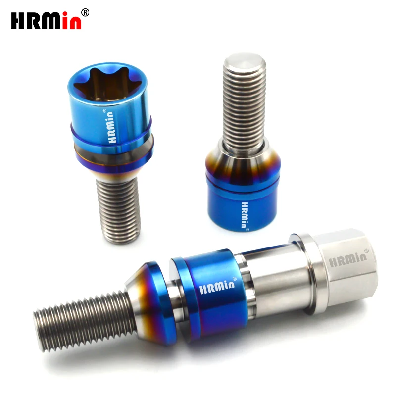 Фото Титановый колесный болт HRMin Gr5 M14x1.25x28/30/35/45мм M12x1.5x28-45 для BMW, Mini, Toyota или старых моделей BMW, с конической шайбой в комплекте. №5