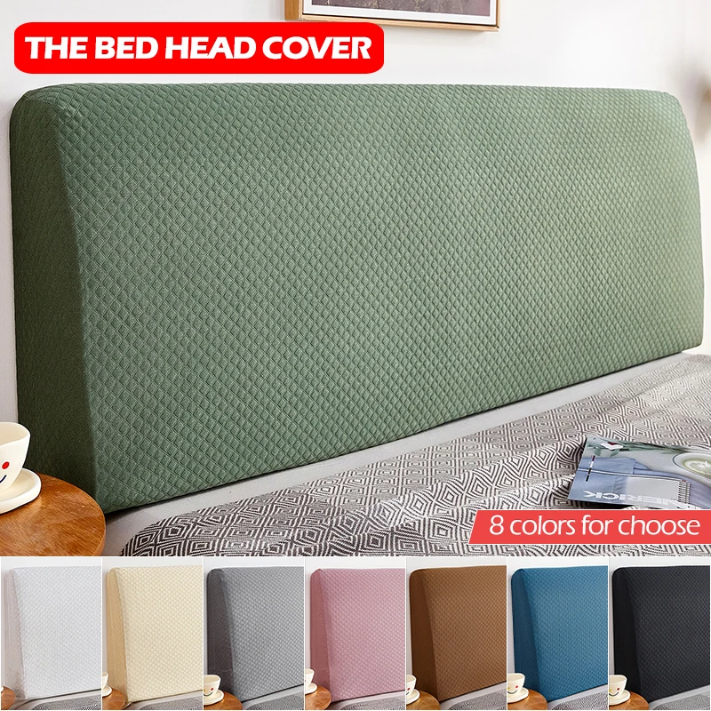 

Solid Color Plaid Headboard Cover Elastic Dustproof Headboard Cover Soft Comfortable Fabric Washable Suitable for Home Hotel