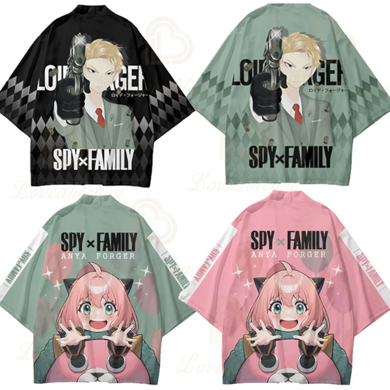 

SPY×FAMILY Japanese Kimonos Boys Girls Cartoon Cosplay Costumes Anya Forger Kimono Anime Haori Harajuku Cardigan Tops