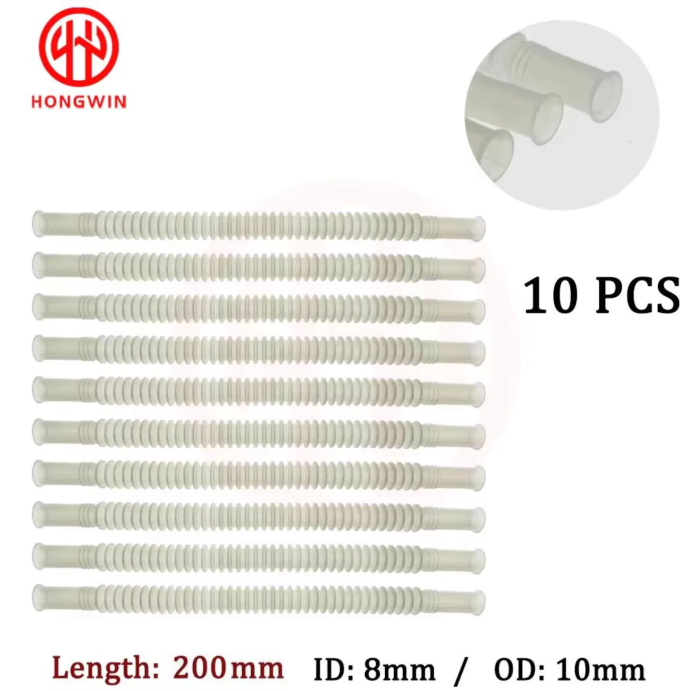 

10 шт. бренд 80 100 150 200 250 300 мм ID:8 OD:10 нейлоновая Трубка топливная линия сильфоны гофрированная труба для топливного насоса пластиковая Универсальная