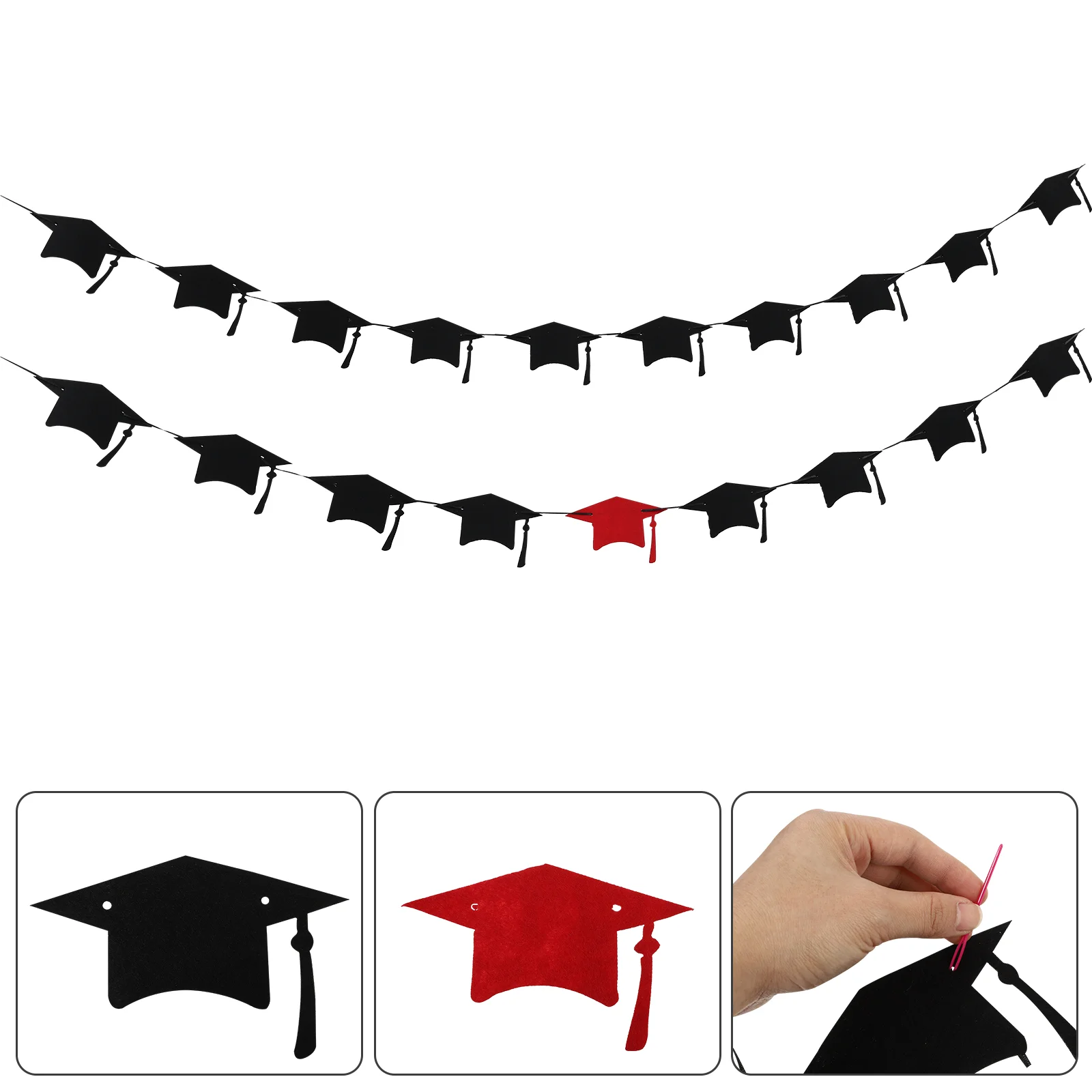 

2pcs Creative Graduation Party Hanging Buntings Graduation Design Banners