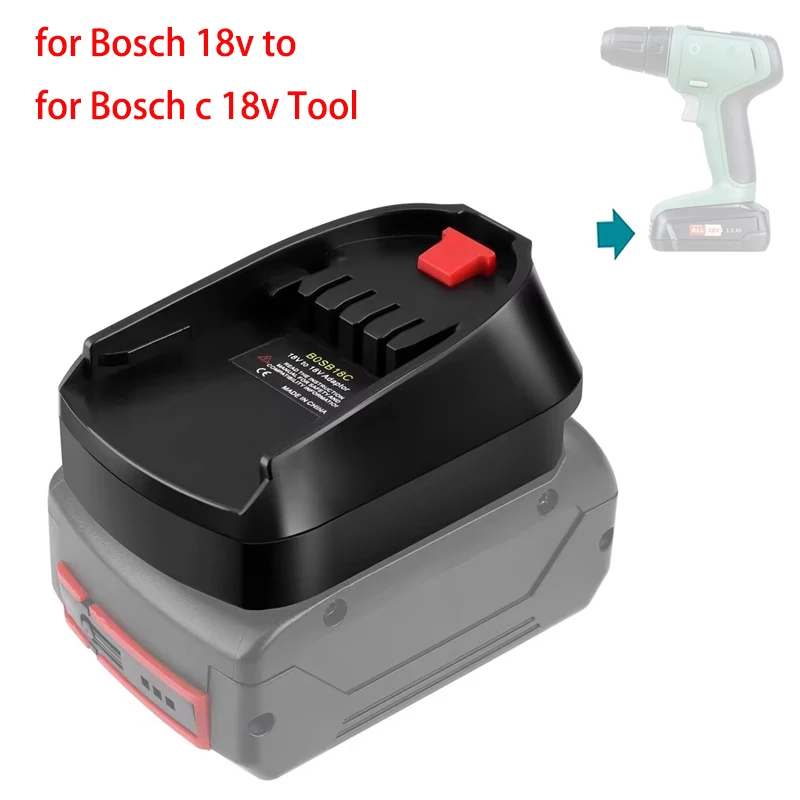 Фото BOSB18C для литий-ионного аккумулятора Bosch 18 В для инструментов Bosch C, сменный адаптер 18 В, зеленый, синий, адаптер для аккумулятора №1