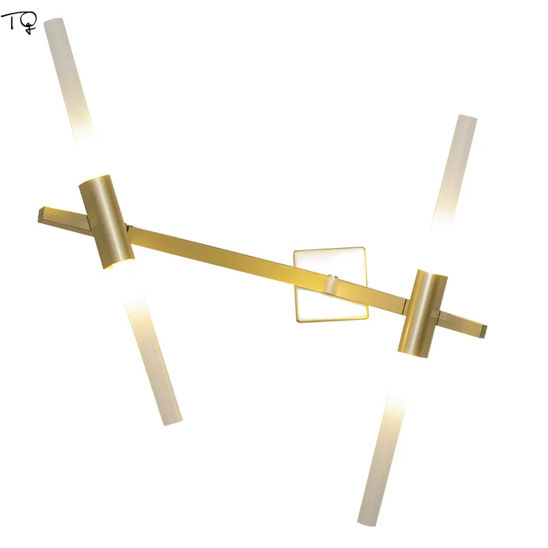 

Современный минималистичный светильник, бра с двойной головкой для спальни, прикроватного коридора, светодиодное освещение В индустриальном стиле, золотистого и черного цвета