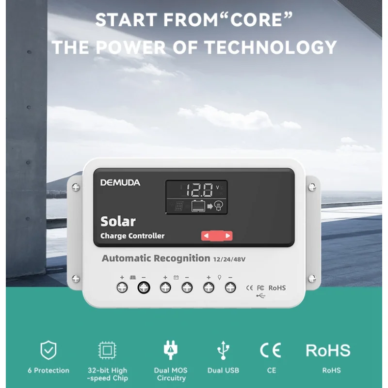 YINGFA 30A 40A PWM 12V 24V Контроллер заряда солнечной панели Регулятор батареи с двойным USB