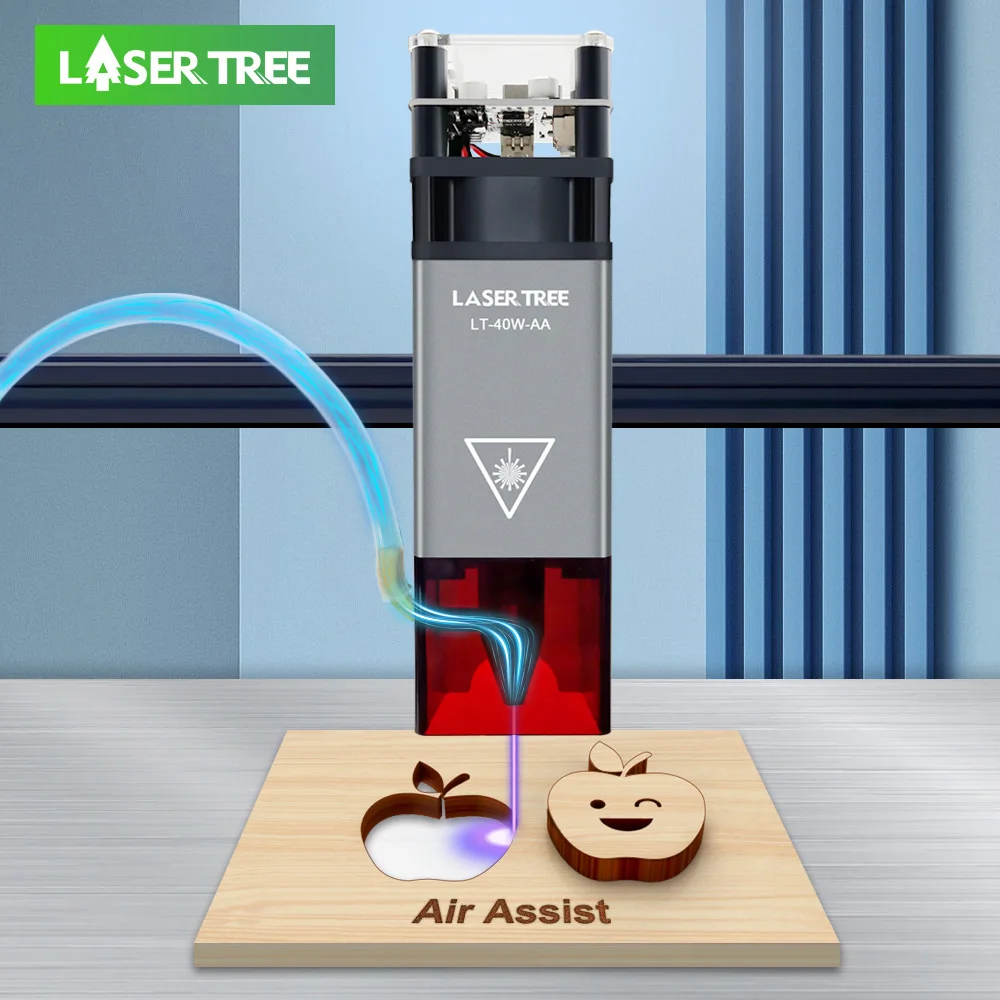 LASER TREE 40W Air Assist Laser Module 450nm Blue Laser Head for CNC DIY Laser Wood Cutter Engraving Tool Head and Accessories
