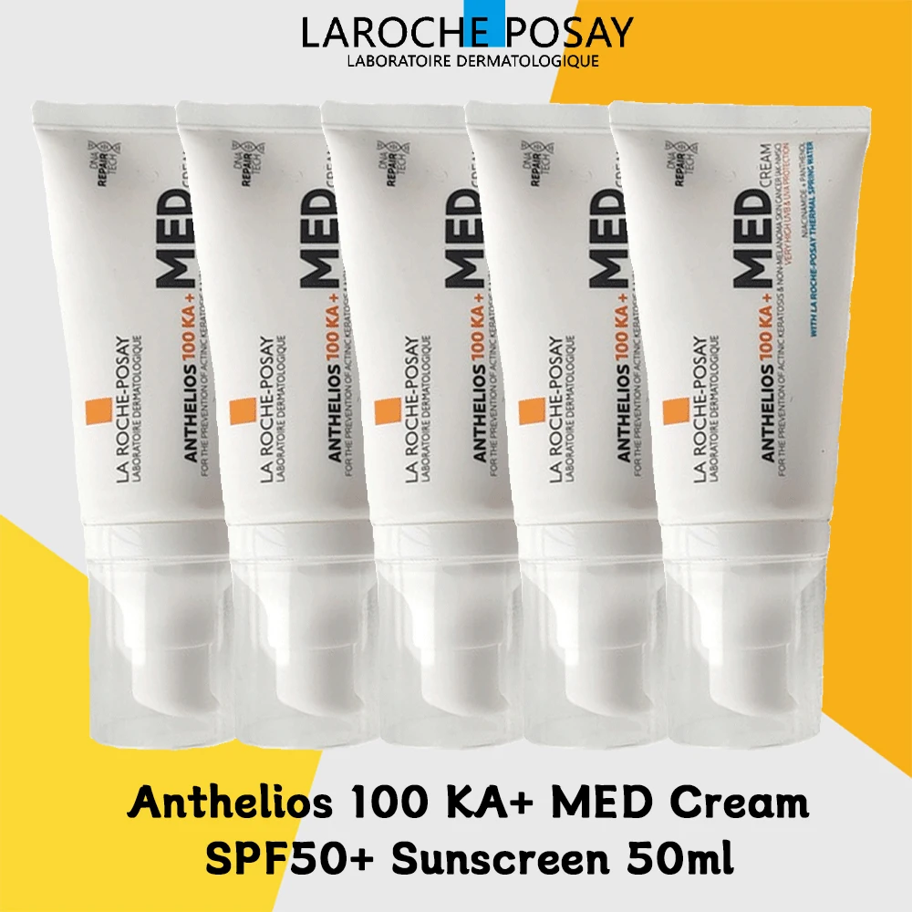 

5PCS Original New La Roche Posay Anthelios 100 KA+ Med Cream SPF50+ Sunscreen Refreshing and Non-greasy Repairing Skin Care 50ml